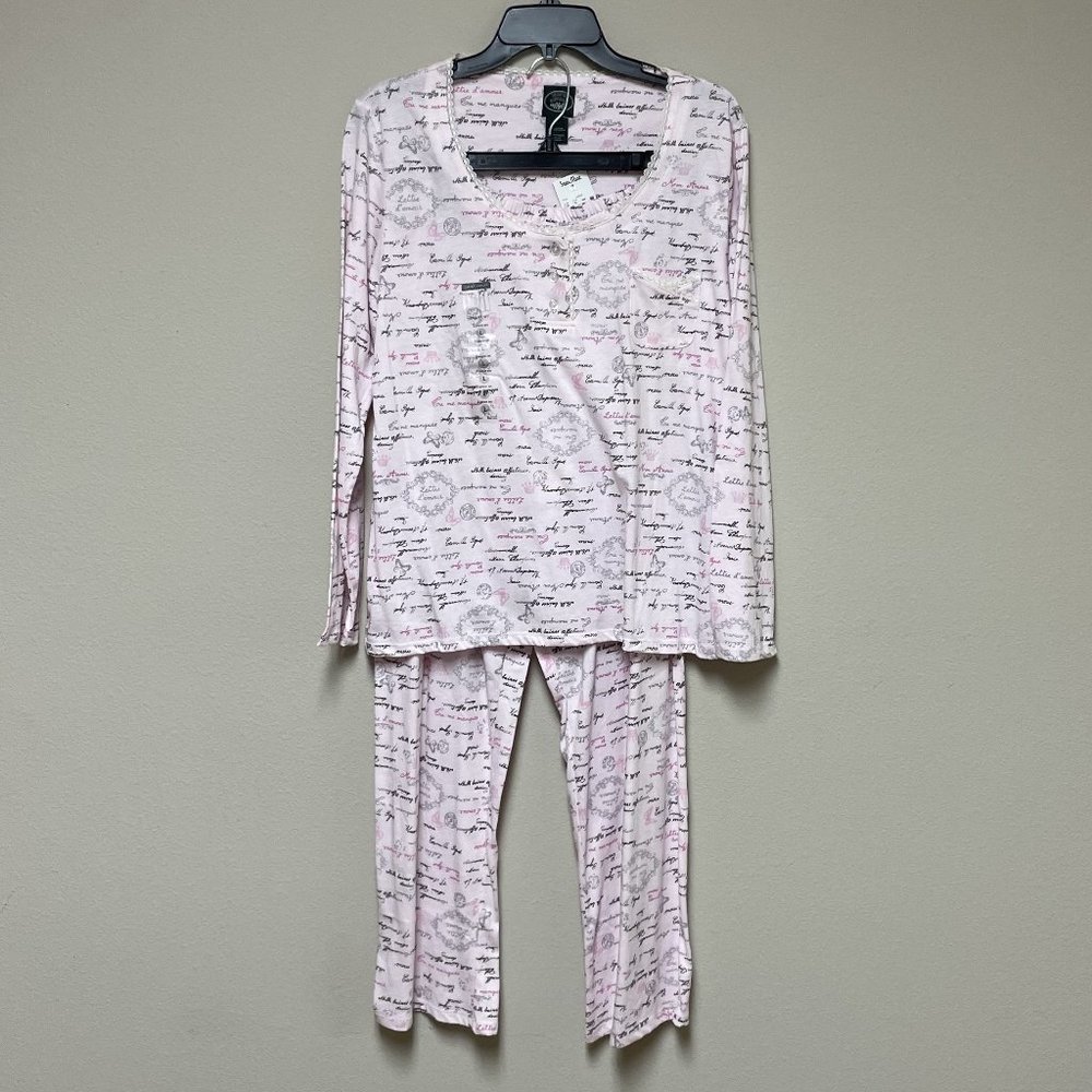 NWT Laura Ashley Pajama Long Sleeve Pajama Set